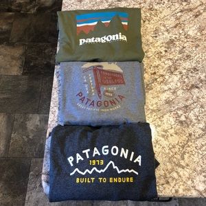 3 Patagonia long sleeve shirts